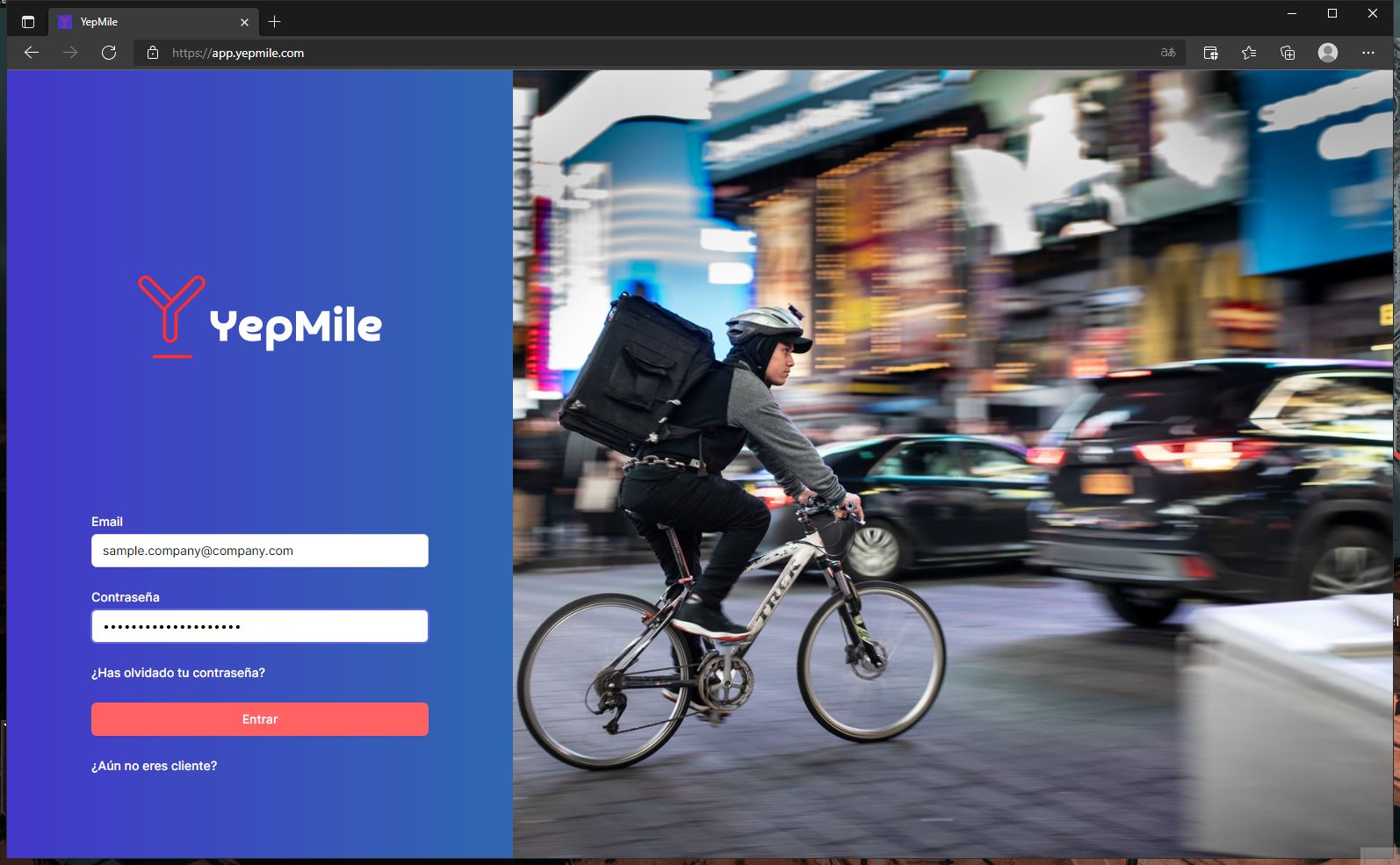 Inicia sesión con tus credenciales