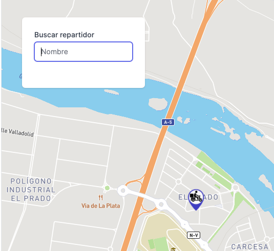 Donde estan los repartidores