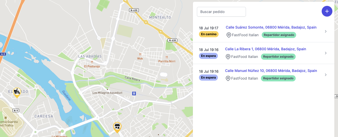 dashboard stado repartidor